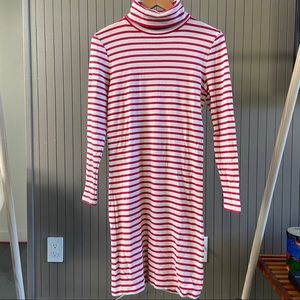 J Crew turtleneck striped dress medium